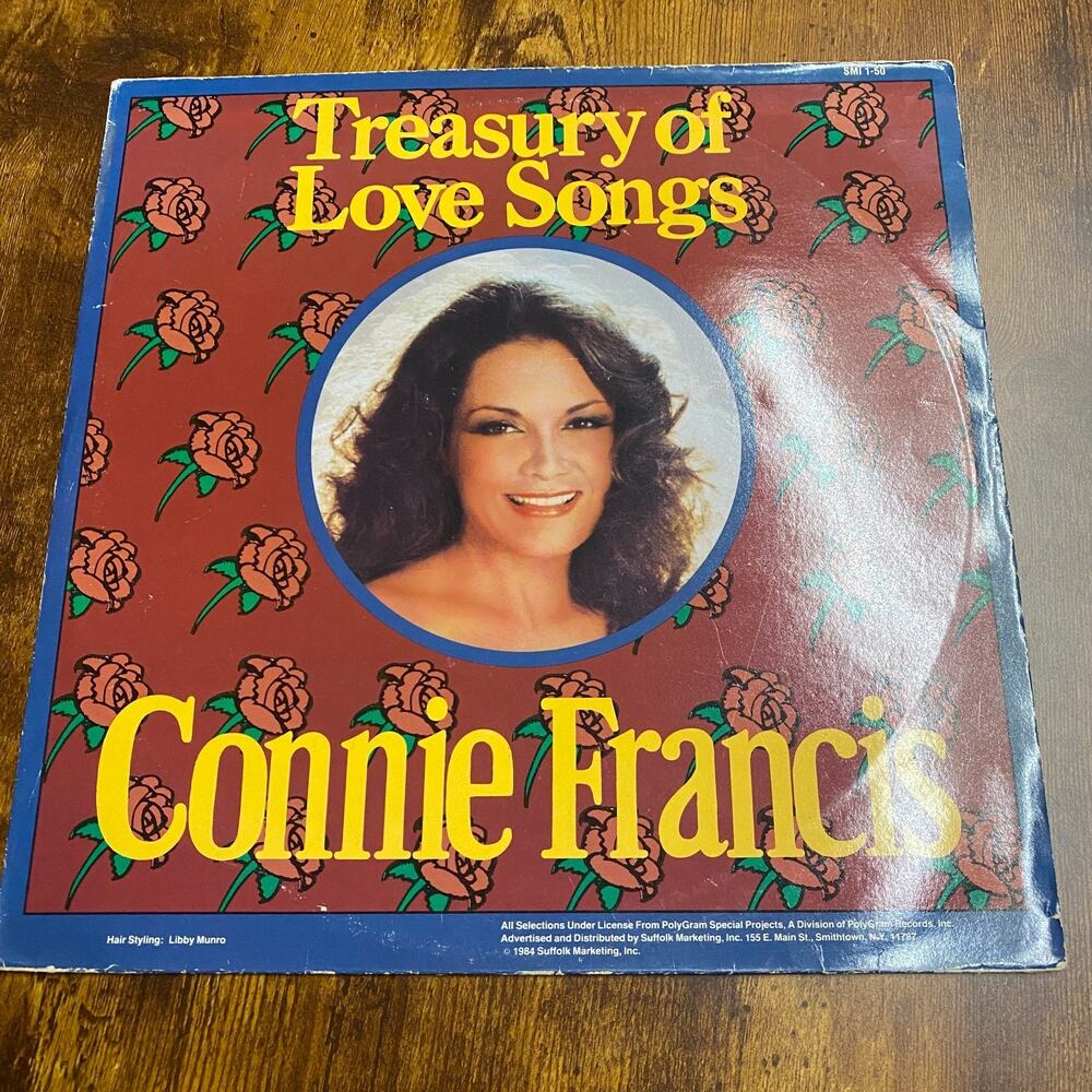 Connie Francis- Treasury Of Love Songs 1984 SMI-1-50 Vinyl 12'' Vintage